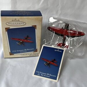 Hallmark Keepsake 1936 Stinson SR Reliant Sky's The Limit Airplane Ornament 2003